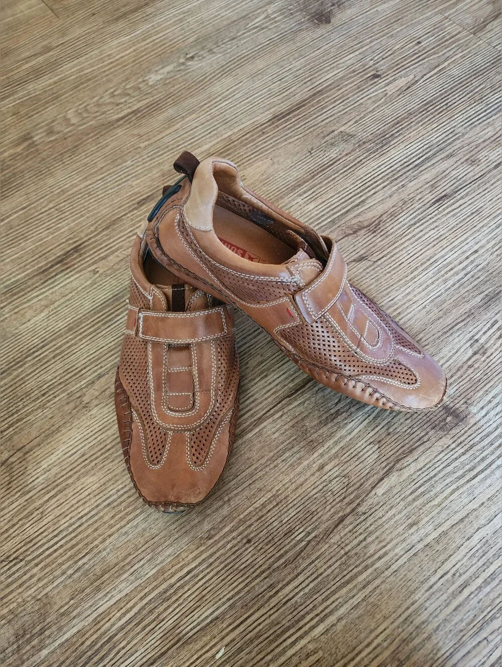 Size 43 Pikolinos Men's Brown Leather Slip-On Casual Shoes